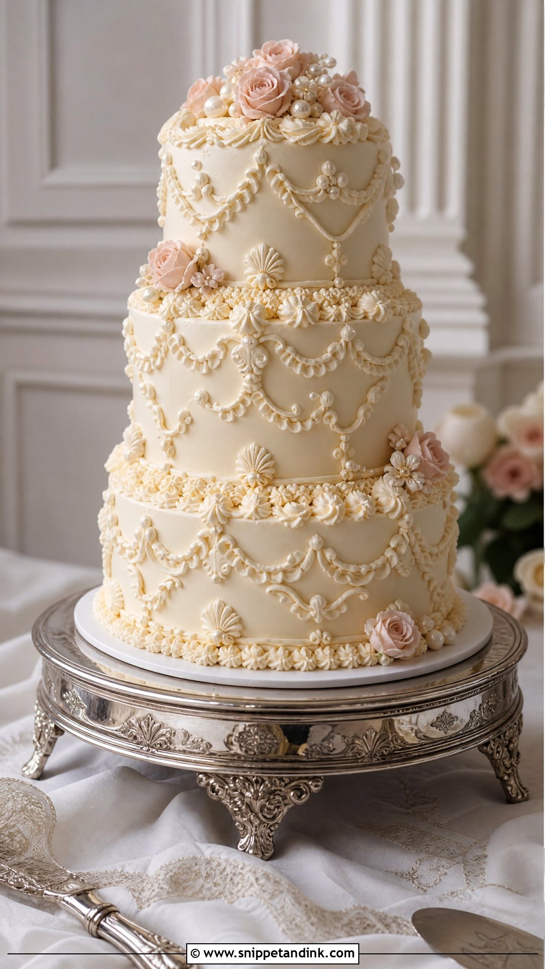 Vintage Lambeth Wedding Cake - Snippet and Ink - 20 Unique Luxury Wedding Cake Ideas