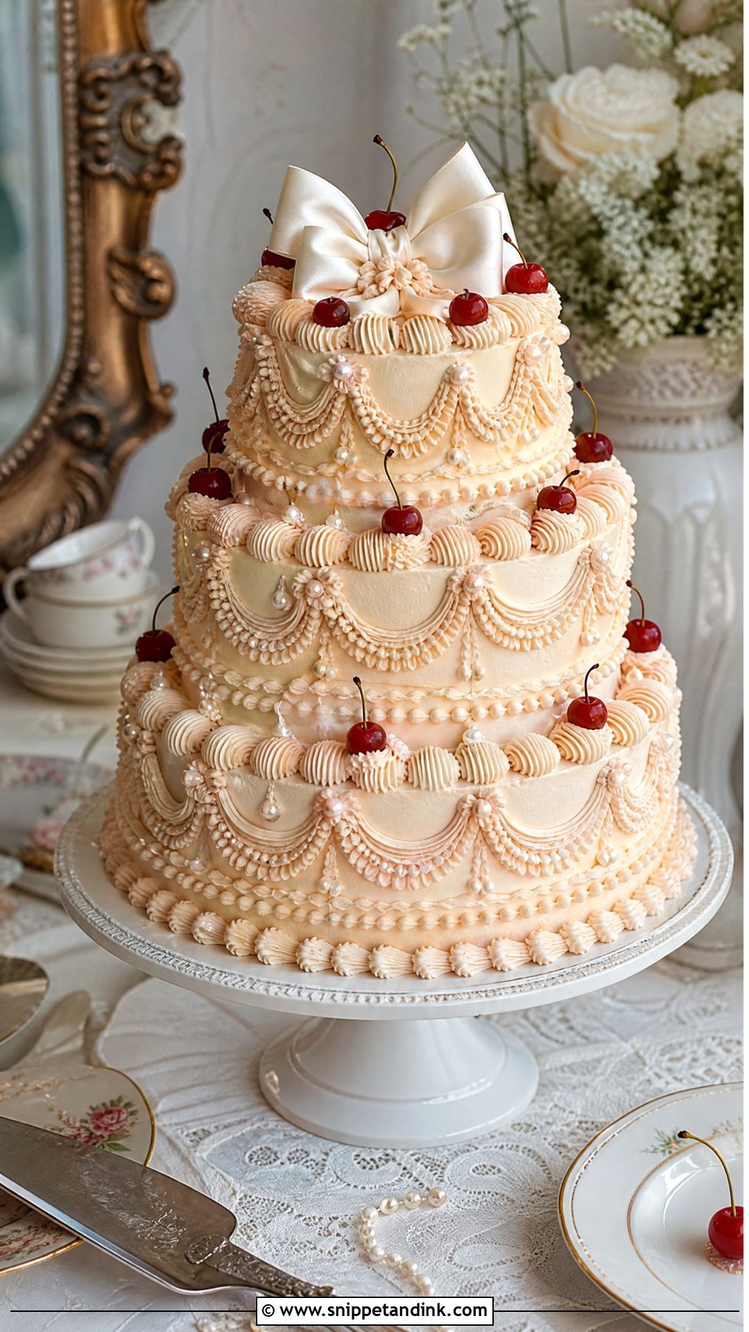 Vintage Lambeth Wedding Cake - Snippet and Ink - 25 Big Cake Design Ideas for Wedding