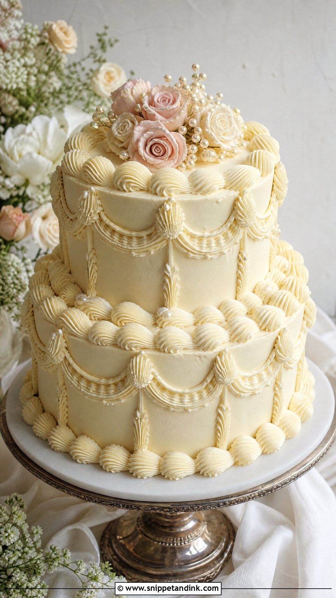 Vintage Lambeth Wedding Cake - Snippet and Ink - 25 Elegant Unique Classy Wedding Cakes