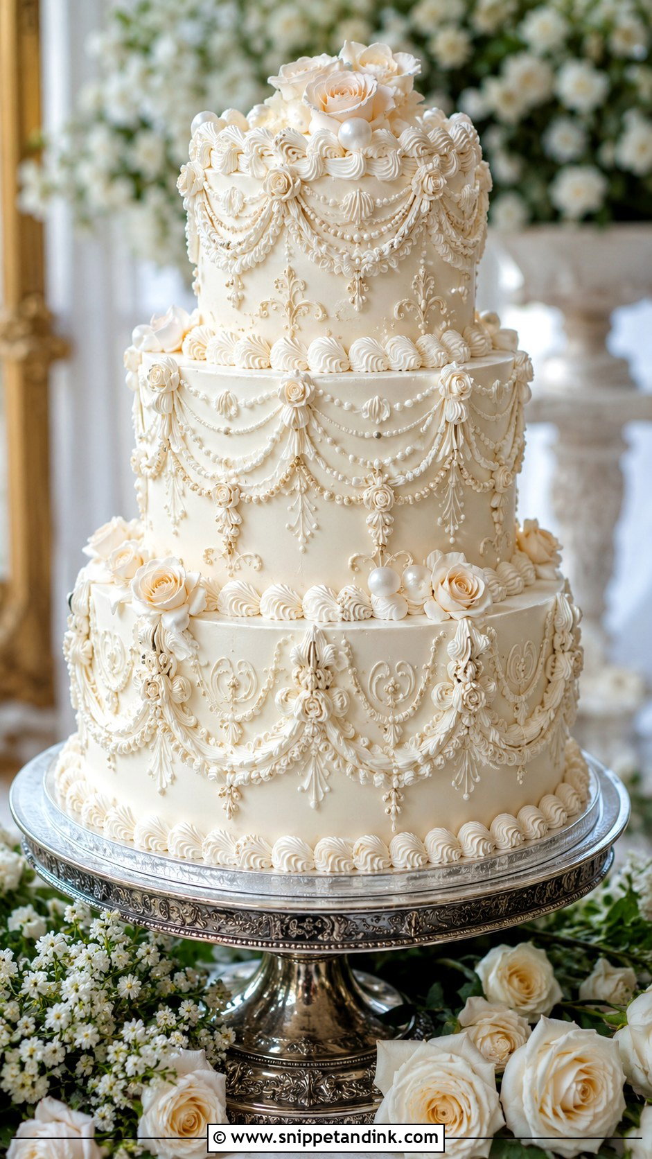 Vintage Lambeth Wedding Cake - Snippet and Ink - 20 Elegant Vintage Wedding Cakes