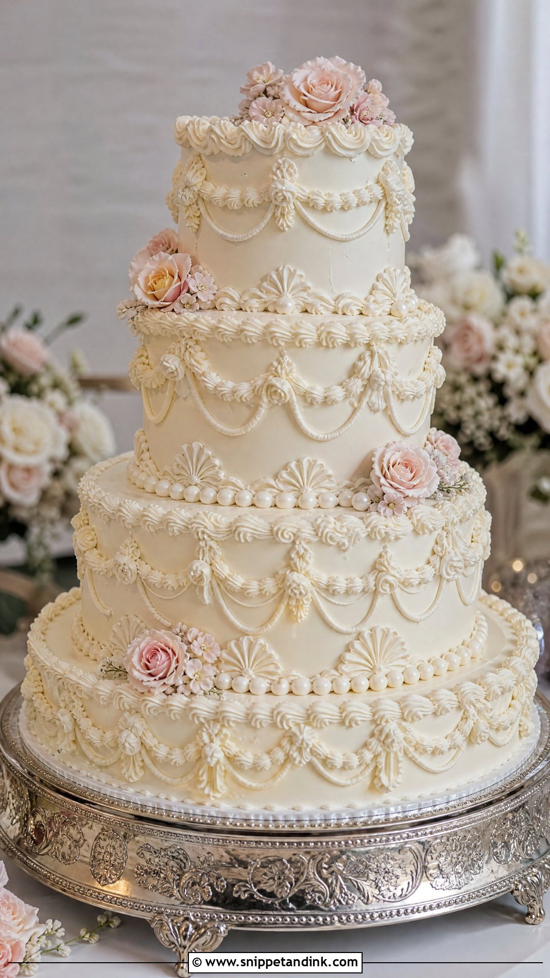 Vintage Lambeth Wedding Cake - Snippet and Ink - 20 Let Them Eat Cake Aesthetic Ideas for Wedding