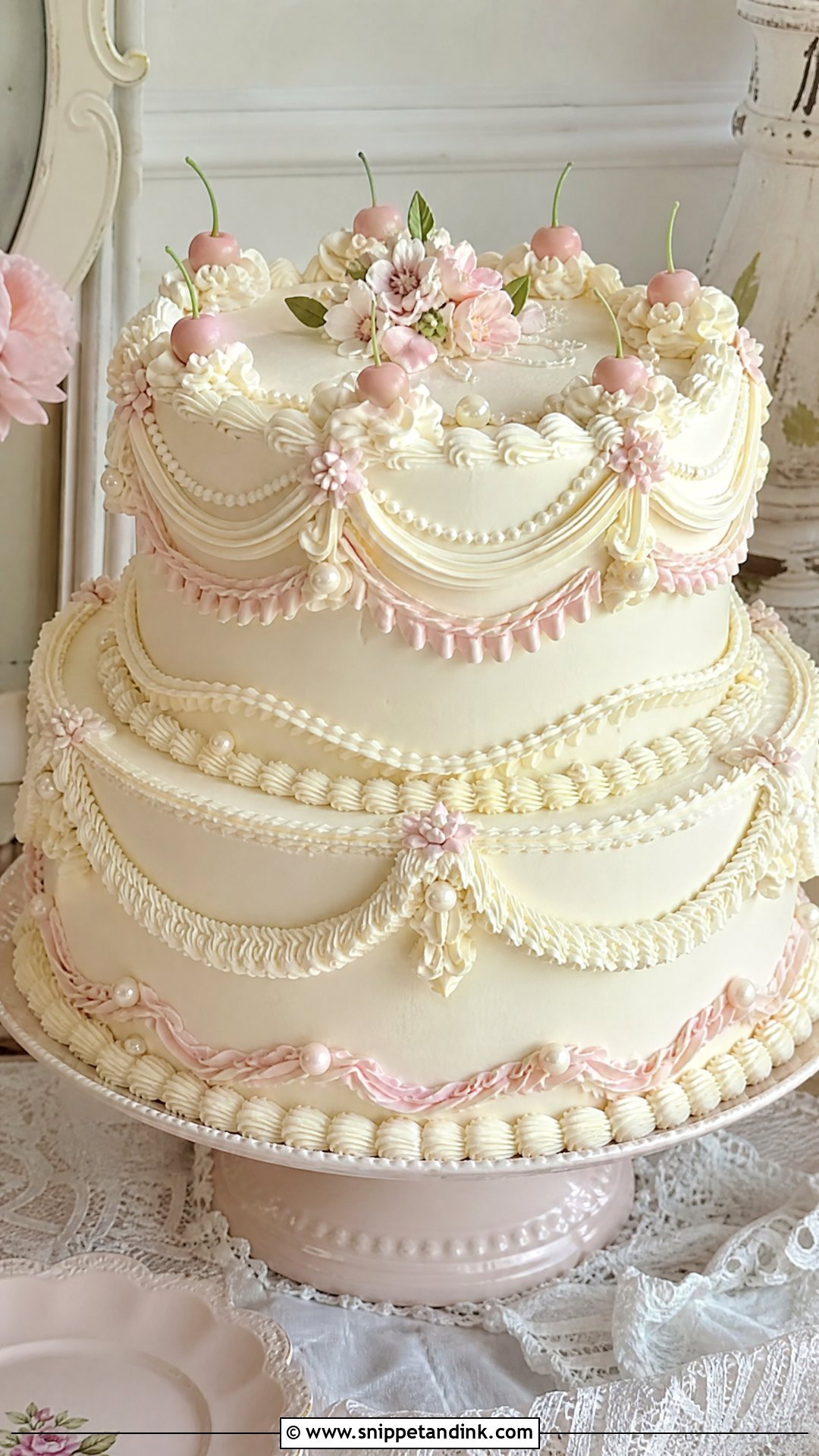 Vintage Lambeth Wedding Cake - Snippet and Ink - 20 Nice Cake Ideas for Wedding