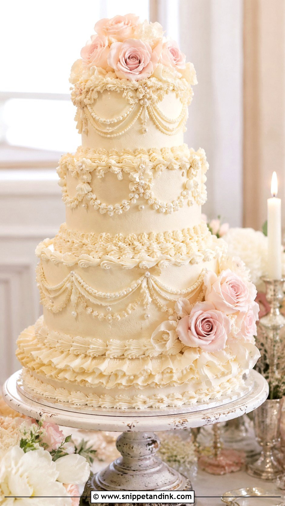 Vintage Lambeth Wedding Cake - Snippet and Ink - 20 Beautiful Wedding Cakes