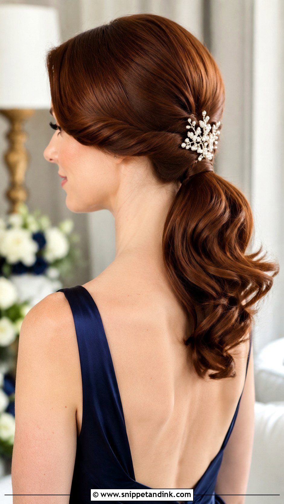 Vintage Low Pony Bridesmaid Hair - Snippet and Ink - 20 Low Pony Bridesmaid Hair Ideas