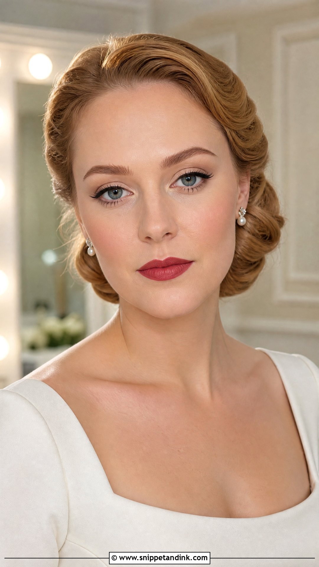 Vintage Matte Bride Makeup - Snippet and Ink - 20 Vintage Bride Makeup Ideas
