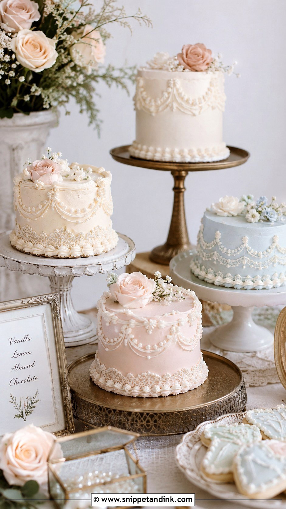 Vintage Mini Wedding Cake Display - Snippet and Ink - 20 Vintage Wedding Cake Display