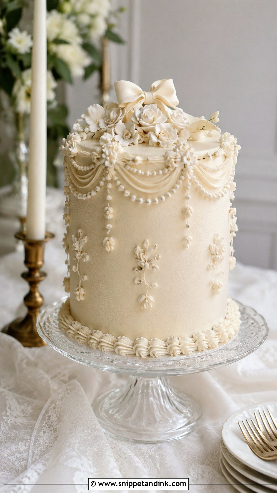 Vintage Modern Wedding Cake - Snippet and Ink - 20 Elegant Modern Wedding Cake Ideas