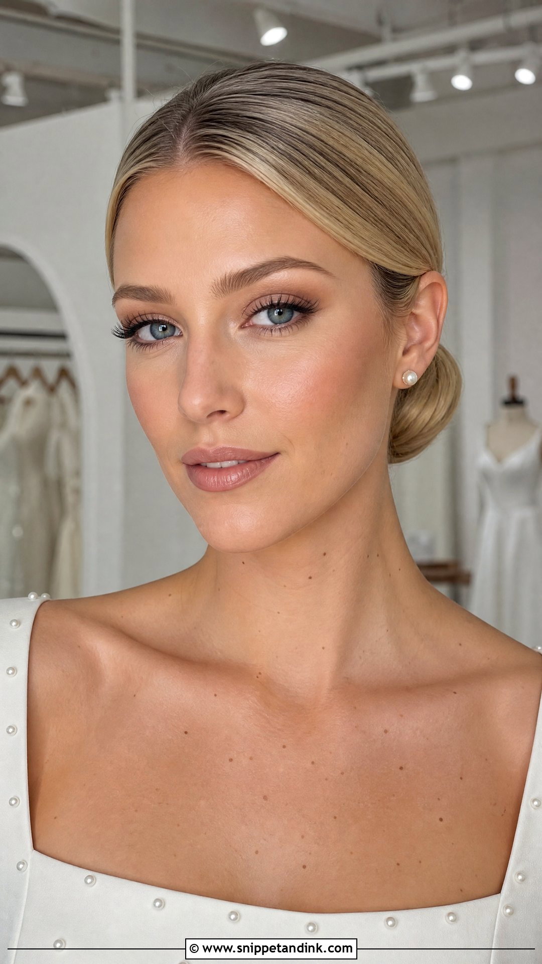 Vintage Nude Lip Bridal Makeup - Snippet and Ink - 25 Vintage Bridal Makeup Ideas