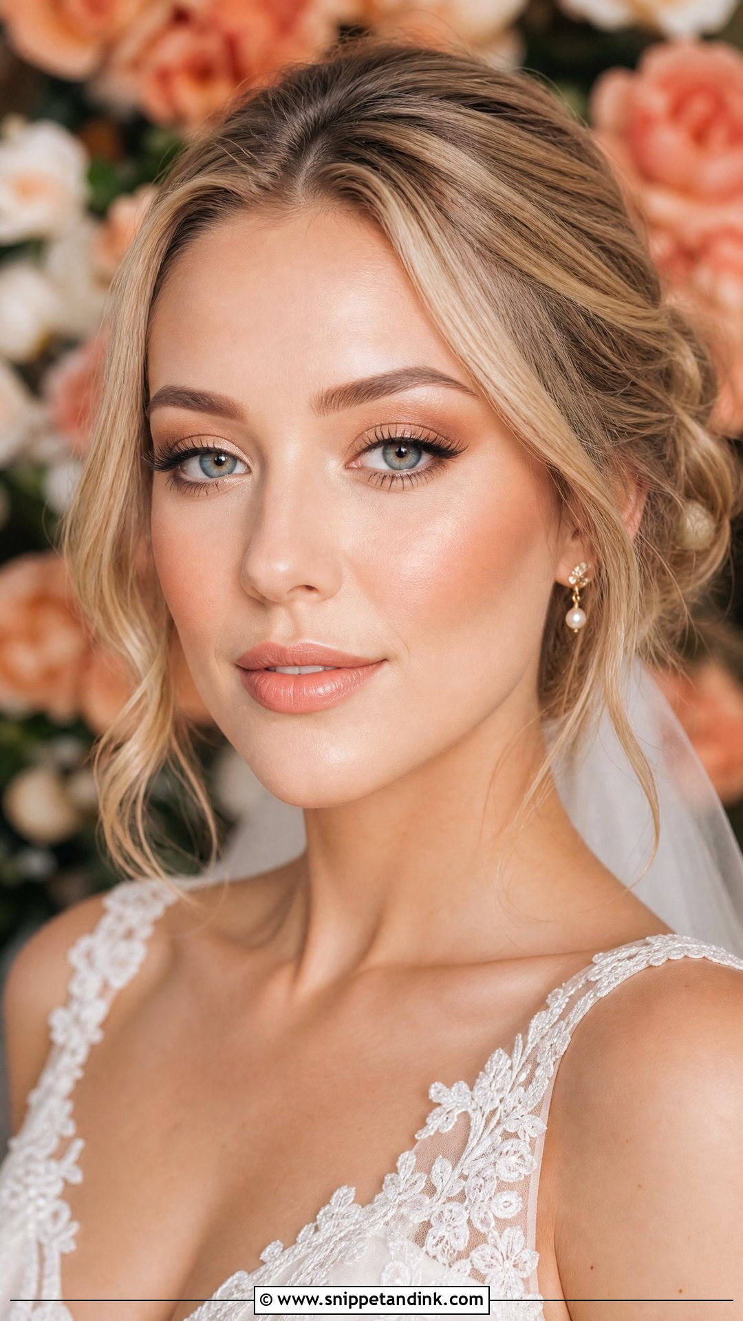 Vintage Peach Wedding Makeup - Snippet and Ink - 20 Vintage Wedding Makeup Looks