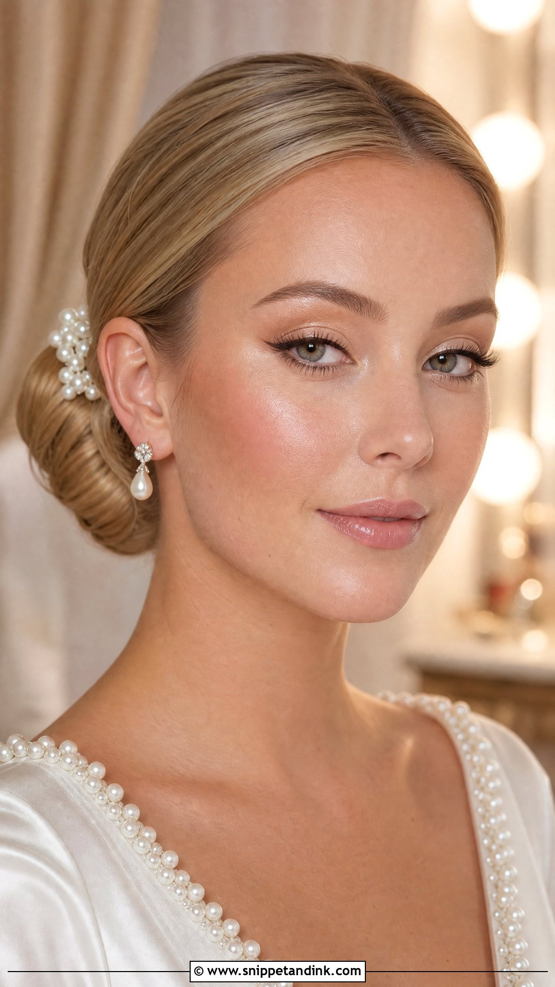 Vintage Pearl Bride Makeup - Snippet and Ink - 20 Vintage Bride Makeup Ideas