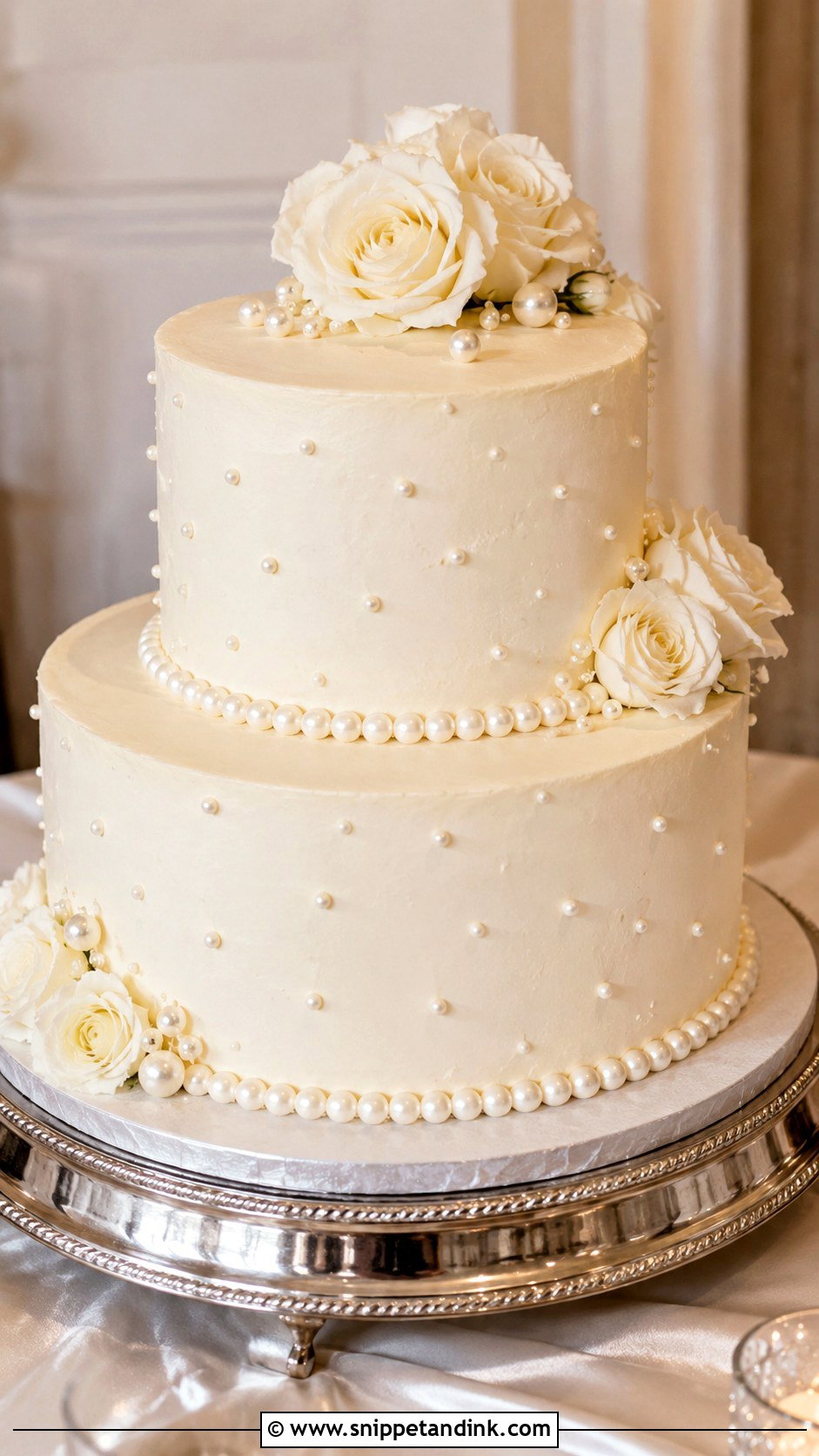 Vintage Pearl Wedding Cake Display - Snippet and Ink - 20 Vintage Wedding Cake Display