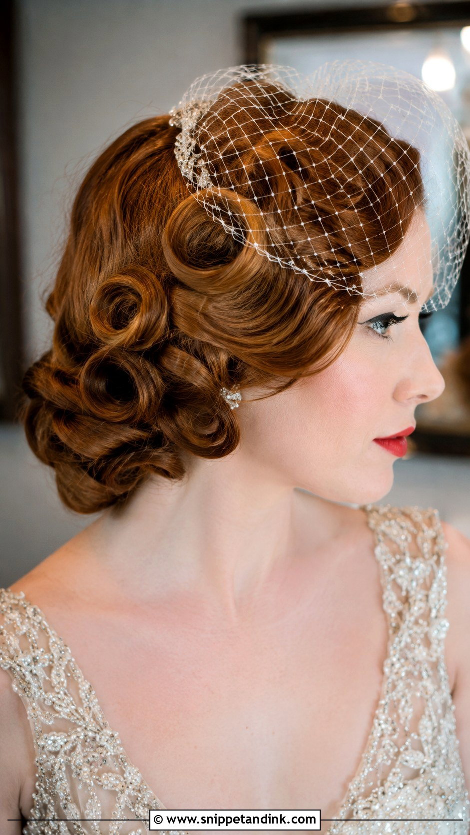 Vintage Pin Curl Bun - Snippet and Ink - 30 Bridal Hair Buns