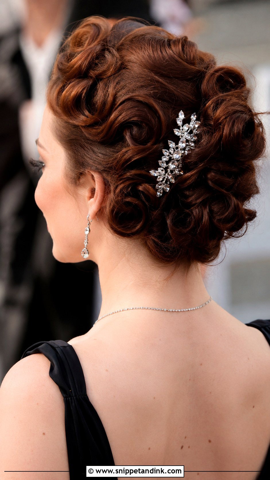 Vintage Pin Curl Updo - Snippet and Ink - 30 Wedding Guest Updo Ideas
