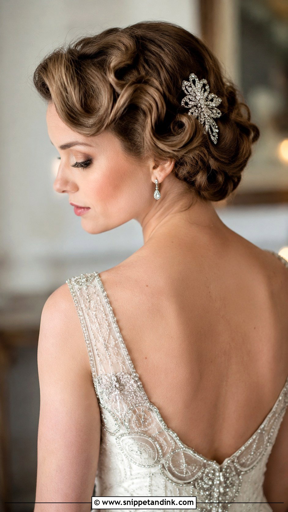 Vintage Pin Curl Updo - Snippet and Ink - 30 Wedding Hair Up Ideas