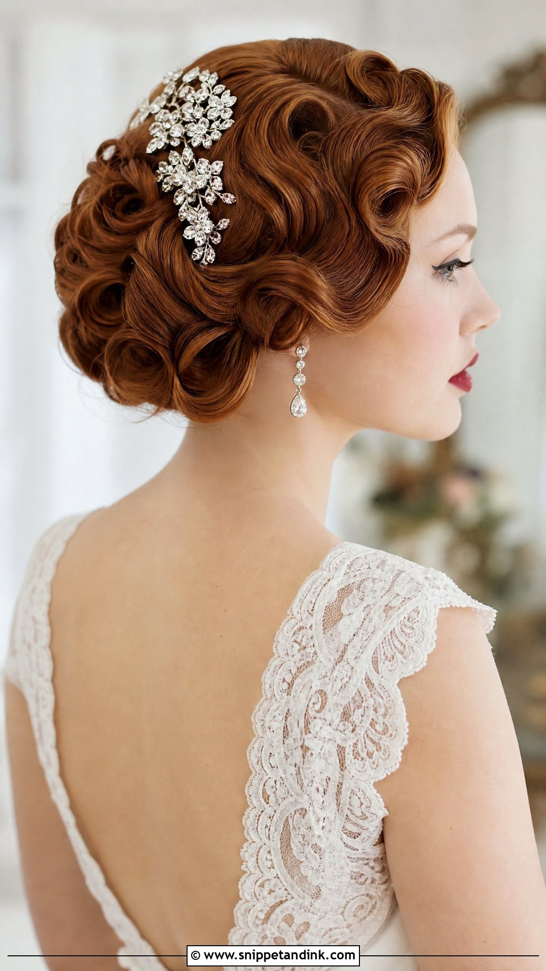 Vintage Pin Curl Updo - Snippet and Ink - 20 Easy Bridal Updo Ideas