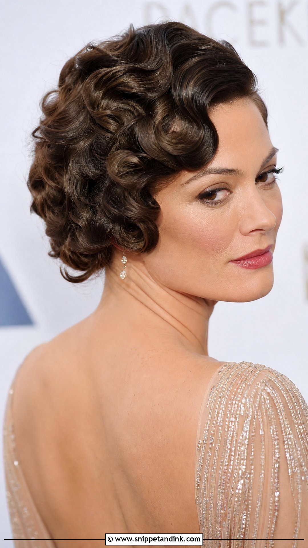 Vintage Pin Curl Updo - Snippet and Ink - 20 Easy Short Hair Wedding Guest Updo Ideas