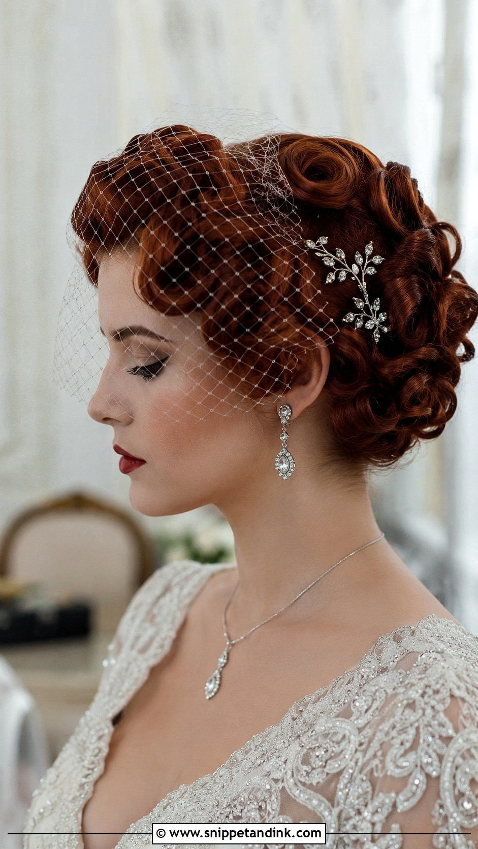 Vintage Pin Curl Updo - Snippet and Ink - 20 Hair Up for Wedding Ideas
