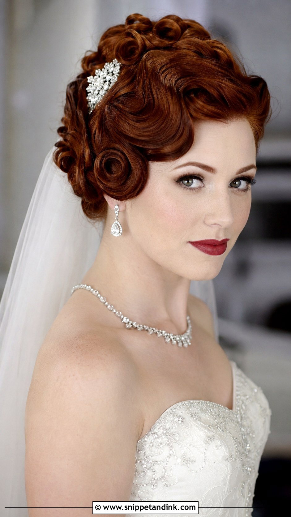 Vintage Pin Curl Updo - Snippet and Ink - 20 Wedding Hair Styles Updo