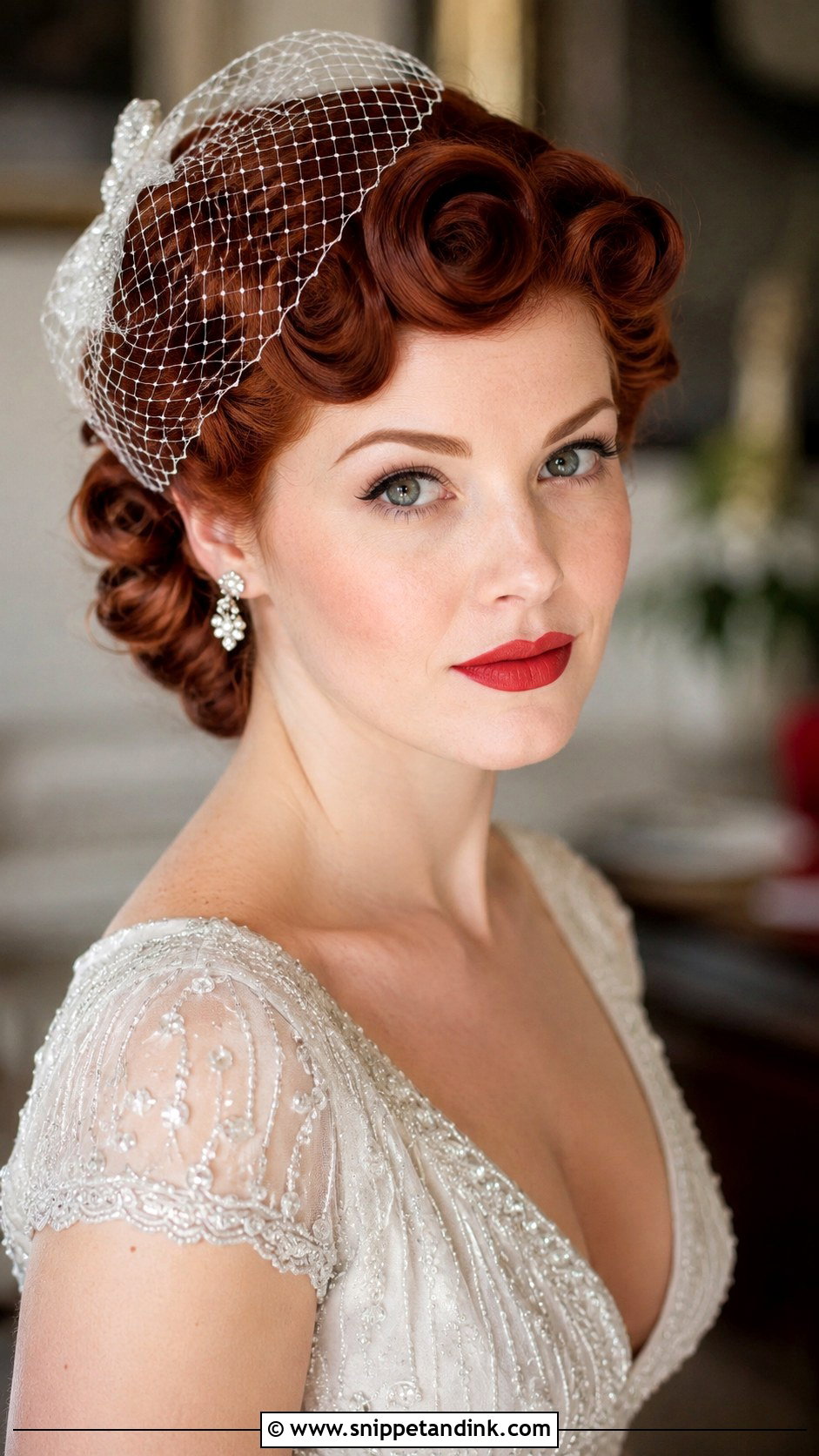 Vintage Pin Curls - Snippet and Ink - 20 Hollywood Glam Wedding Hair Ideas