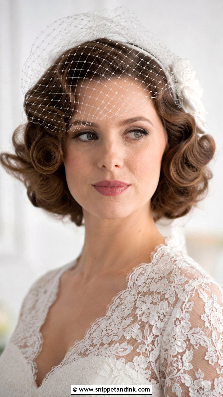 Vintage Pin Curls - Snippet and Ink - 20 Hollywood Glam Bridal Hair Ideas