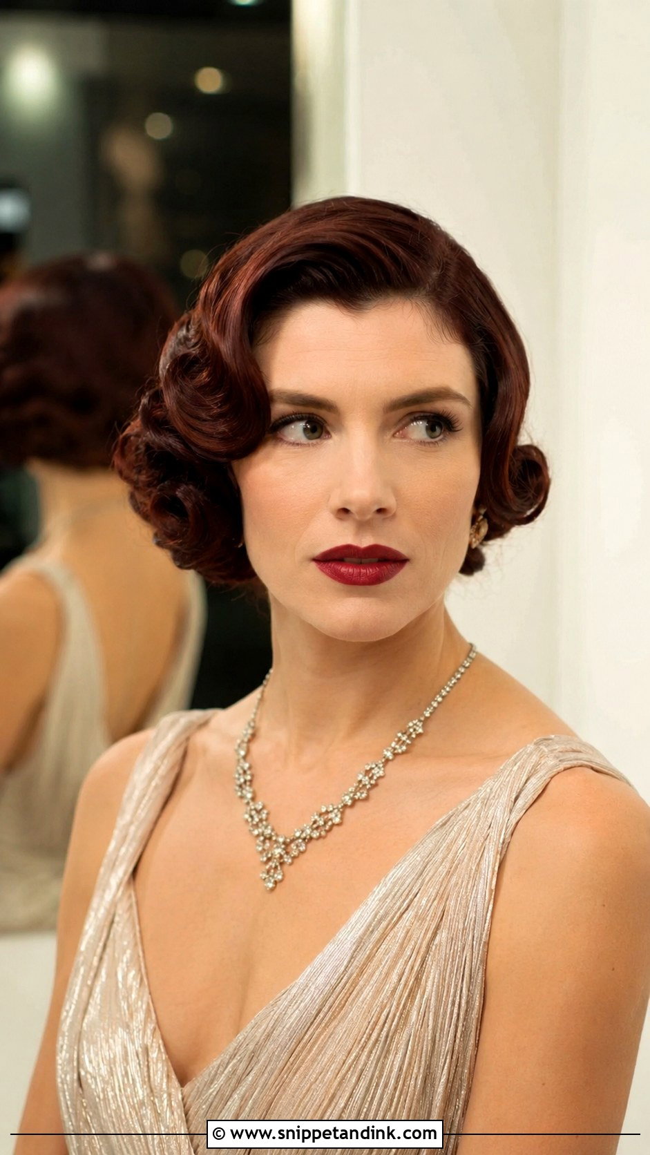 Vintage Pin Curls - Snippet and Ink - 20 Short Hair Maid of Honor Hairstyles