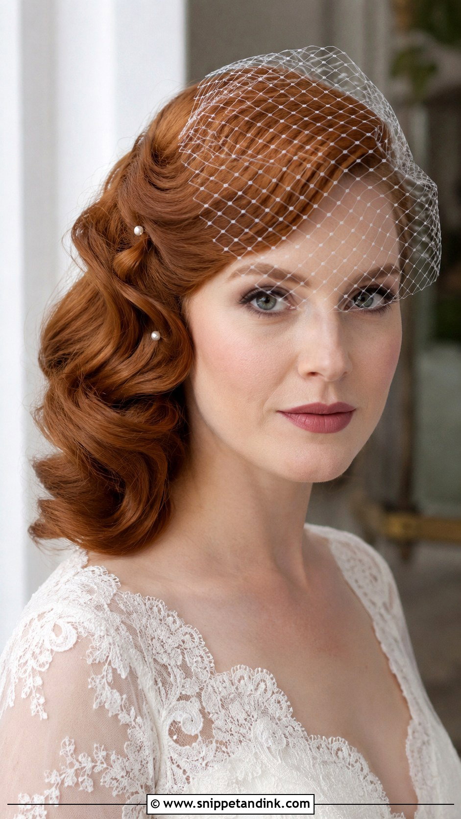 Vintage Pin Curls - Snippet and Ink - 20 Bride Hair Down Curls