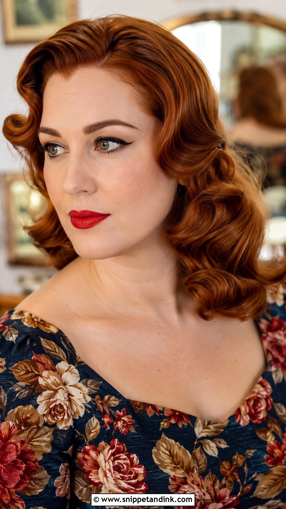 Vintage Pin Curls - Snippet and Ink - 30 Wedding Guest Hairstyle Ideas