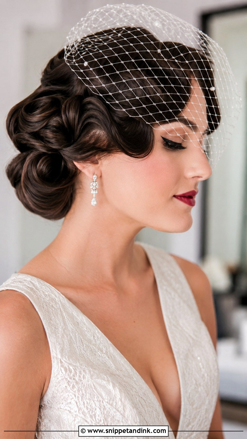 Vintage Pin Curls - Snippet and Ink - 30 Wedding Hairstyles for Medium Hair
