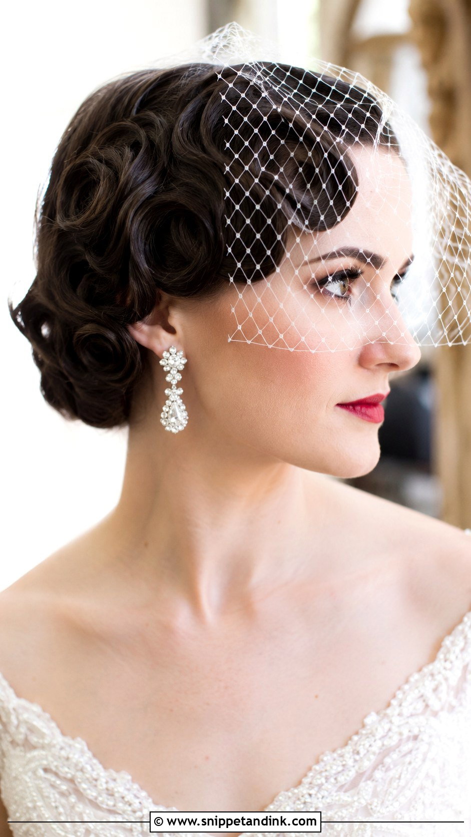 Vintage Pin Curls - Snippet and Ink - 20 Hair Styles for Medium Hair Wedding
