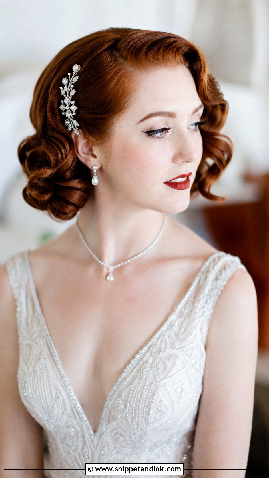 Vintage Pin Curls Bob - Snippet and Ink - 35 Wedding Hairstyles for Short Hair