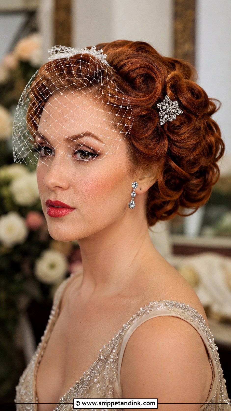 Vintage Pin Curls Updo - Snippet and Ink - 20 Classy Wedding Hairstyles