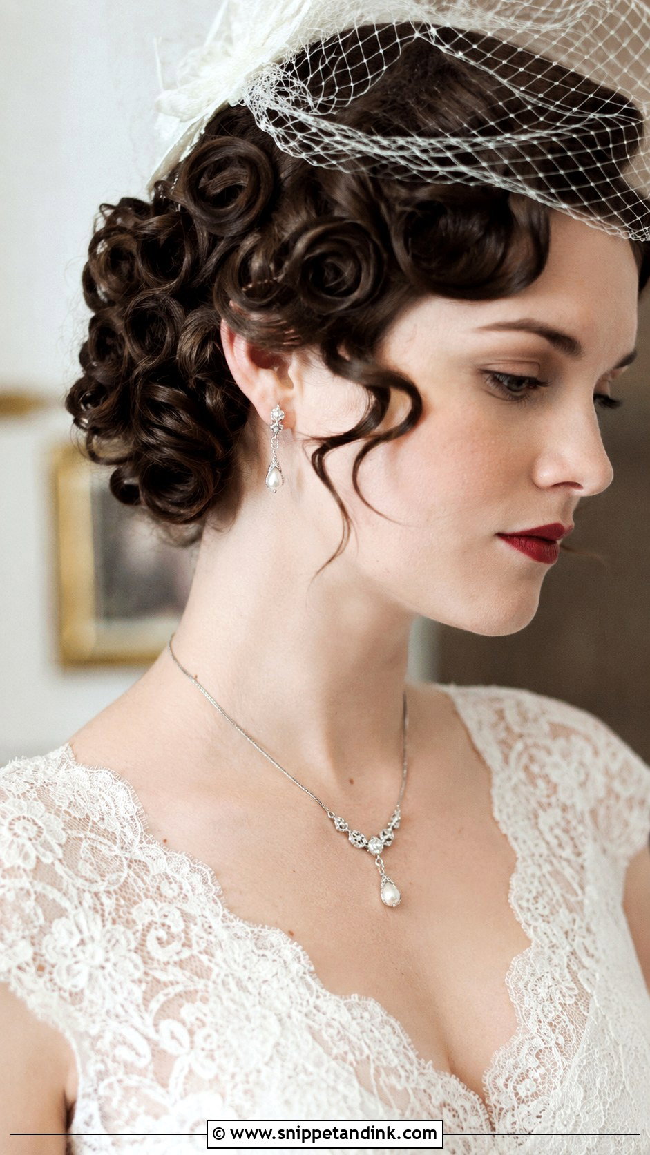 Vintage Pin Curls Updo - Snippet and Ink - 25 Wedding Hair Curls