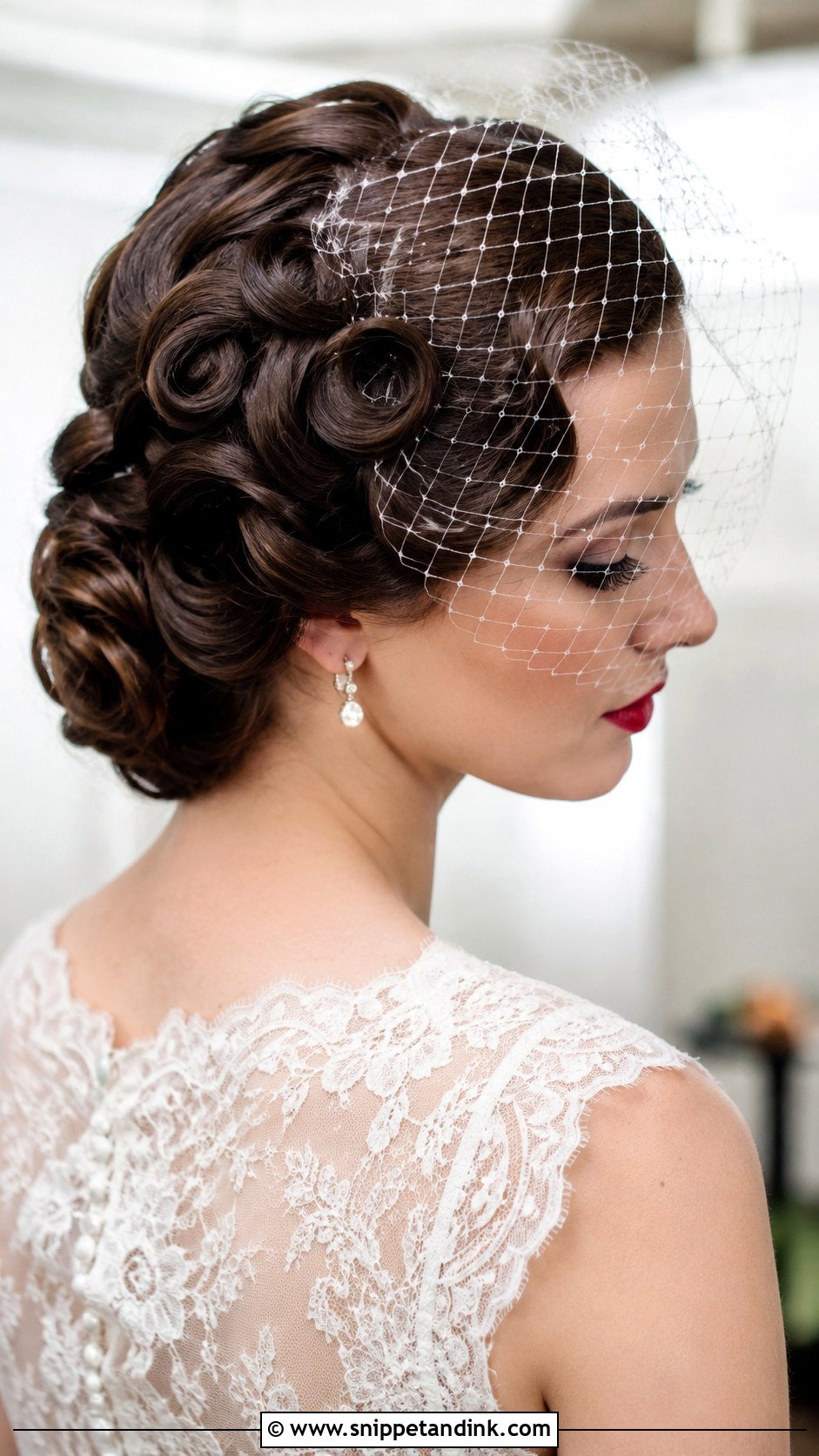 Vintage Pin Curls Updo - Snippet and Ink - 30 Hairstyles for Bride