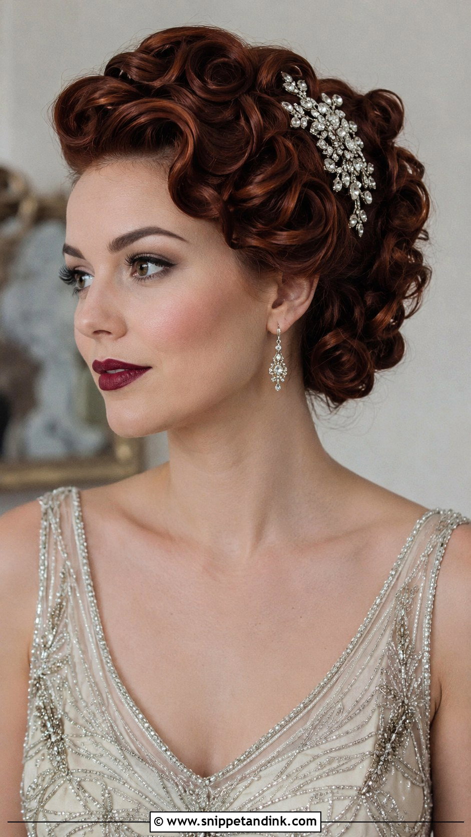 Vintage Pin Curls Updo - Snippet and Ink - 20 Glamorous Wedding Hair Ideas