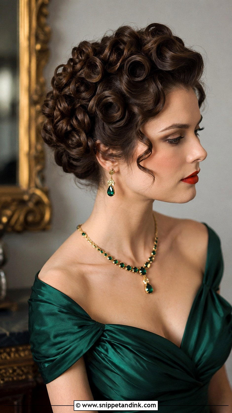 Vintage Pin Curls Updo - Snippet and Ink - 20 Mother of the Bride Long Hairstyles