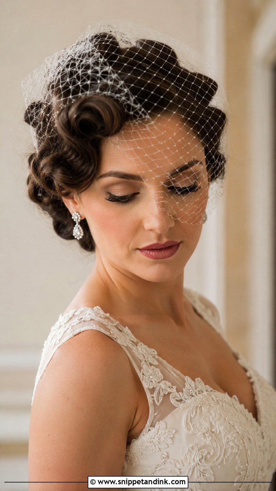 Vintage Pin Curls Updo - Snippet and Ink - 20 Romantic Wedding Hairstyles