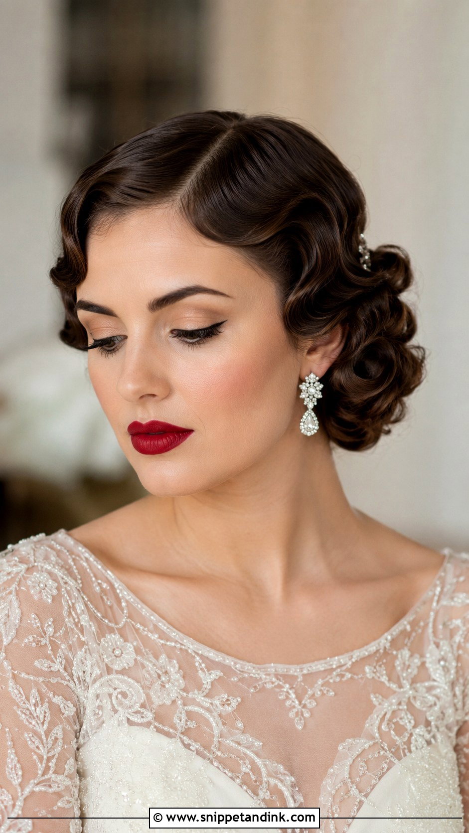 Vintage Pin Curls Wedding Hairstyle - Snippet and Ink - 20 Western Wedding Hairstyles