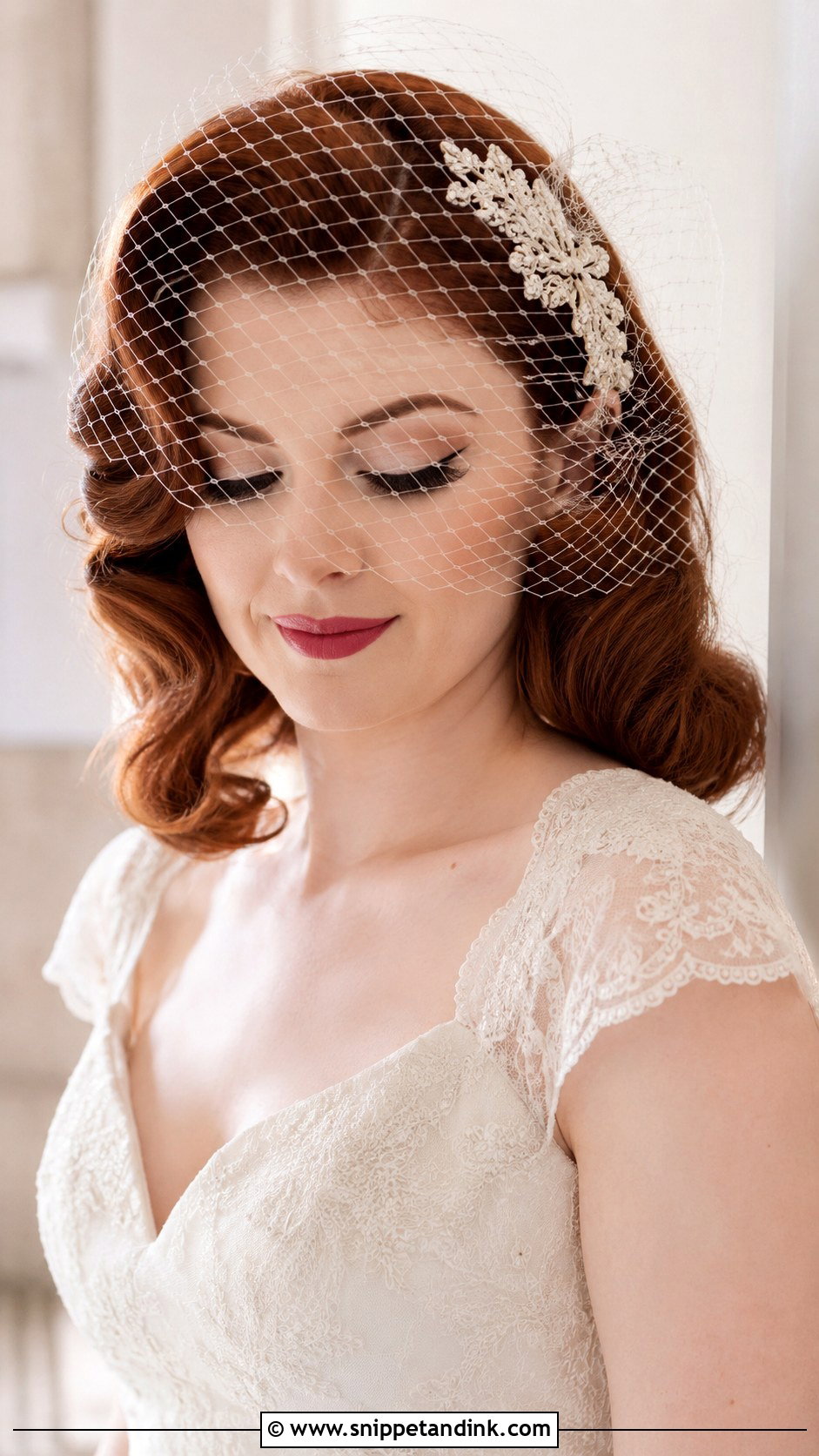 Vintage Pin Curls Wedding Hairstyle for Short Hair - Snippet and Ink - 20 Wedding Hairstyle Short Hair Ideas