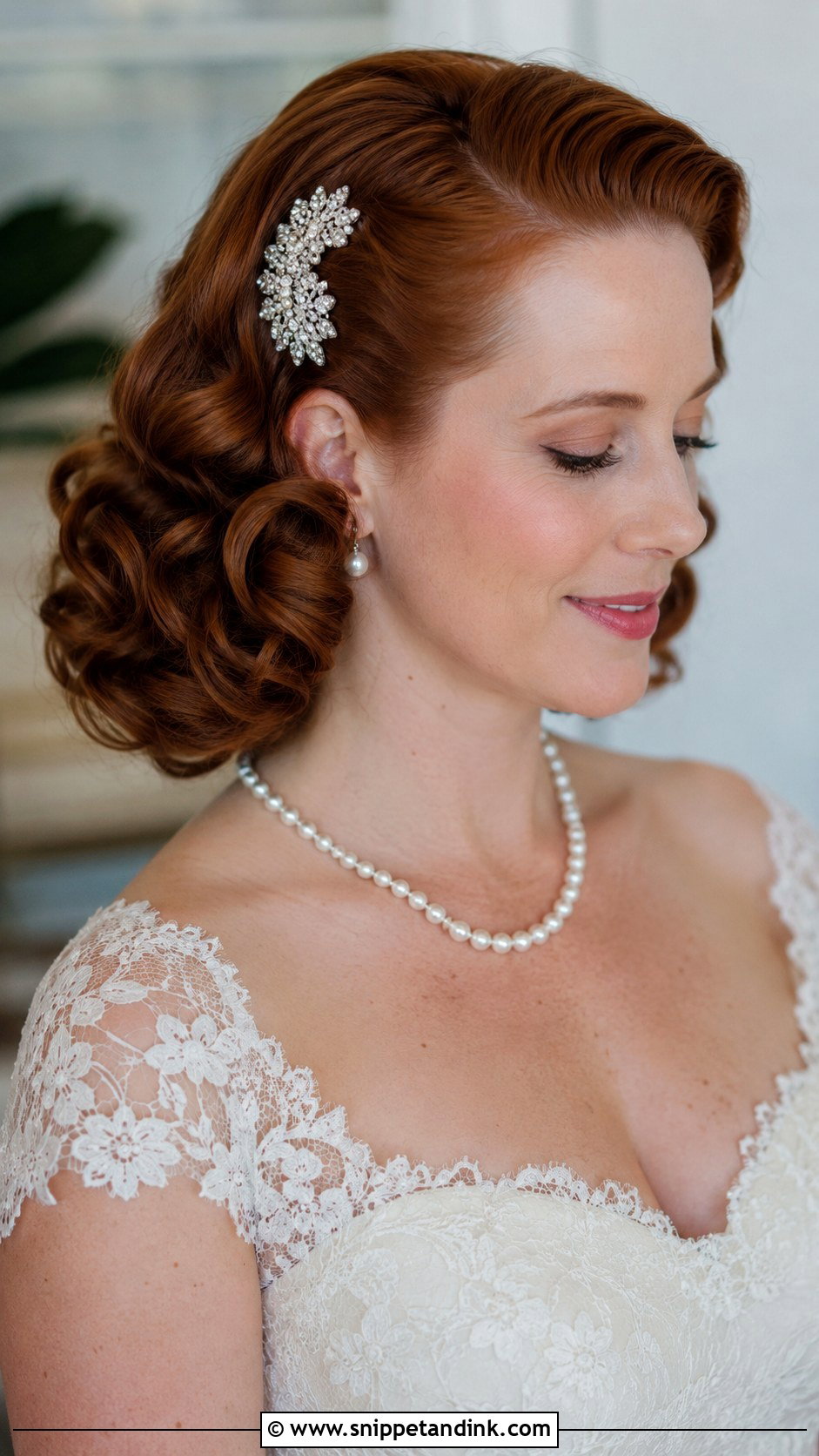 Vintage Pin Curls With a Comb - Snippet and Ink - 20 Cute Wedding Hairstyles for Short Hair