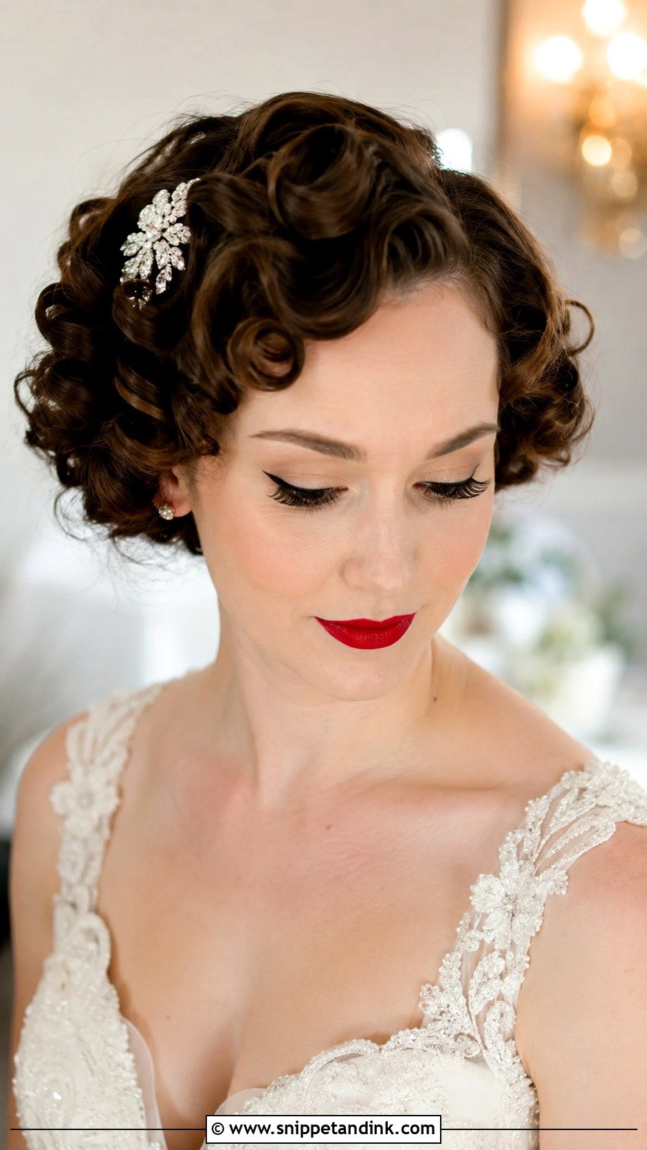 Vintage Pin Curls for Short Hair - Snippet and Ink - 25 Wedding Hair for Short Hair Ideas