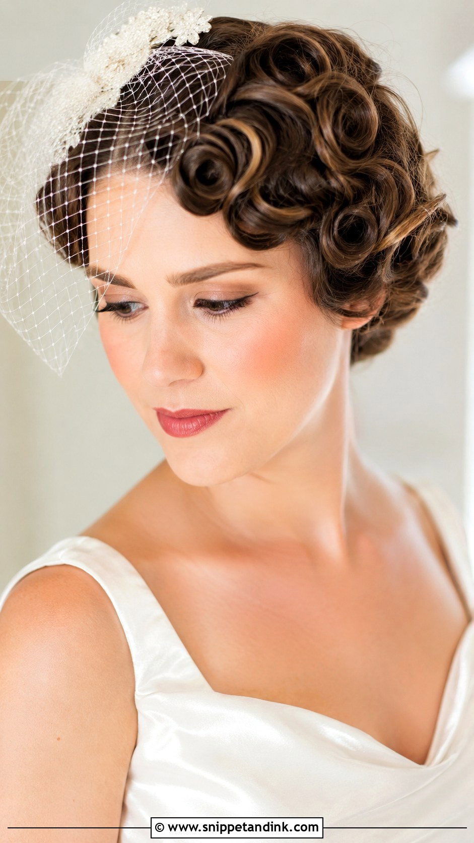 Vintage Pin Curls for Short Hair - Snippet and Ink - 30 Short Hair Wedding Ideas