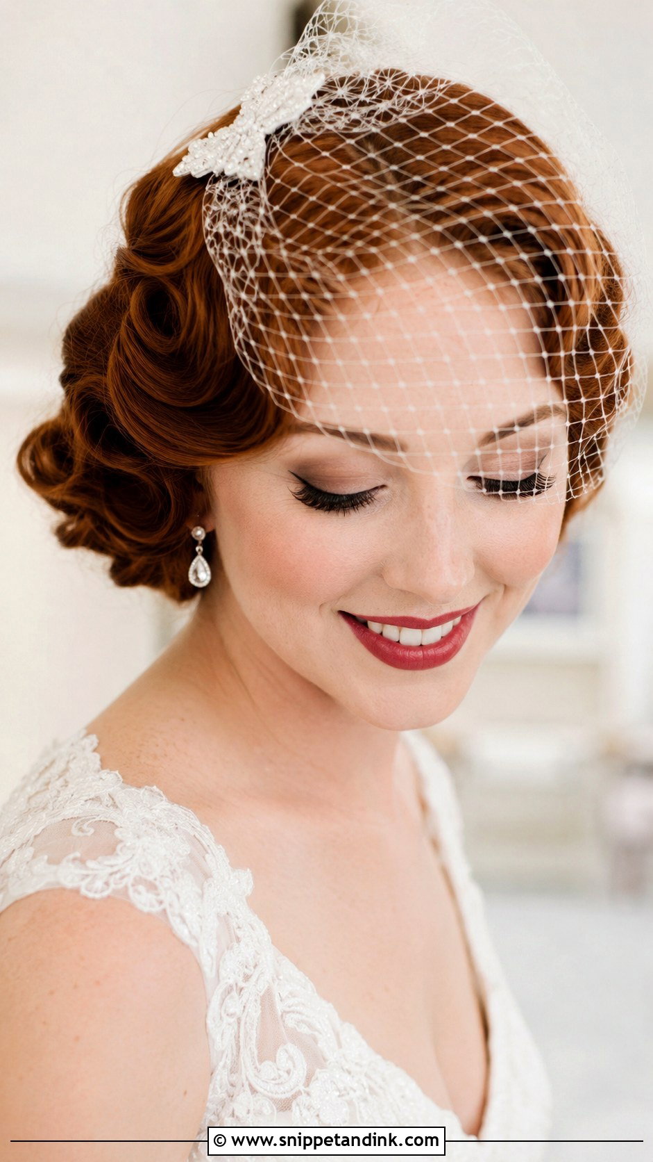 Vintage Pin Curls for Short Hair - Snippet and Ink - 30 Short Hairstyle Women Wedding Ideas