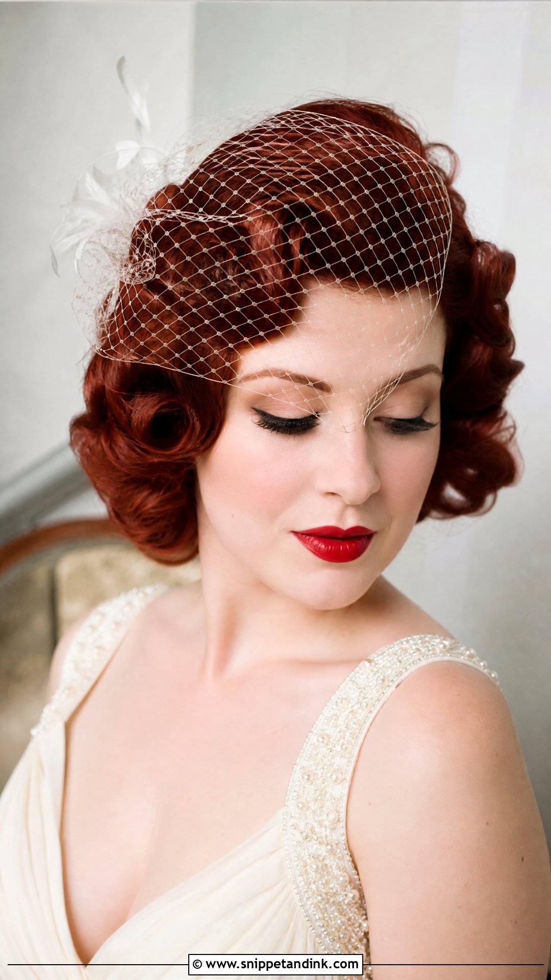 Vintage Pin Curls for Short Hair - Snippet and Ink - 20 Short Hair Bridal Styles
