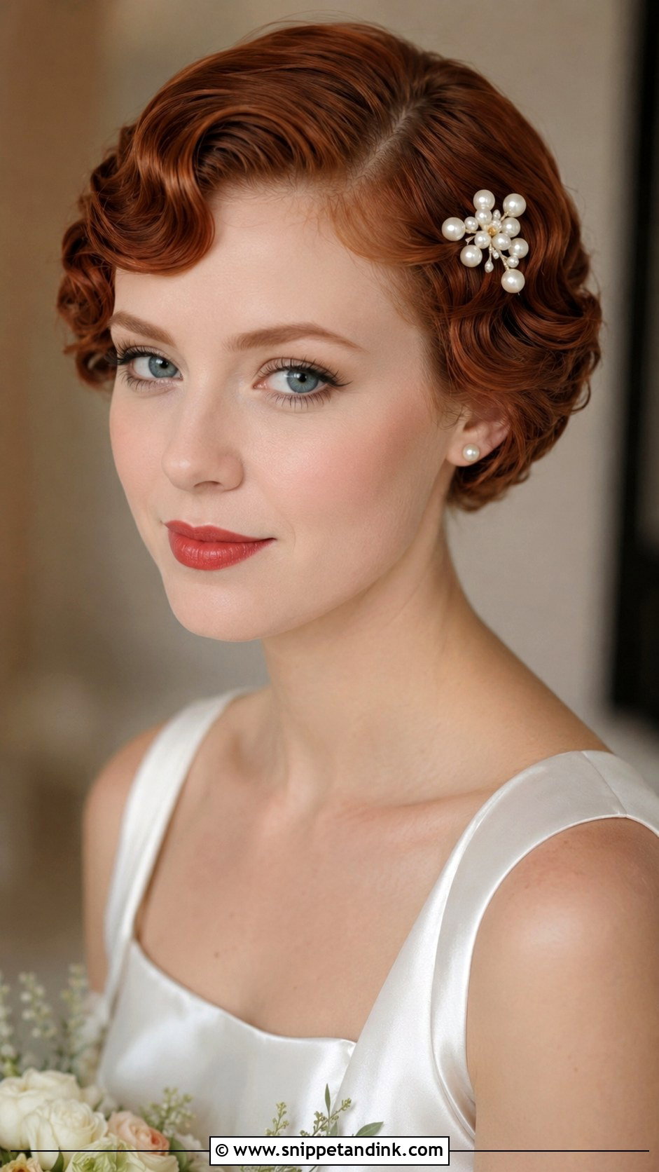 Vintage Pixie Wedding Hair - Snippet and Ink - 15 Pixie Hair Wedding Styles