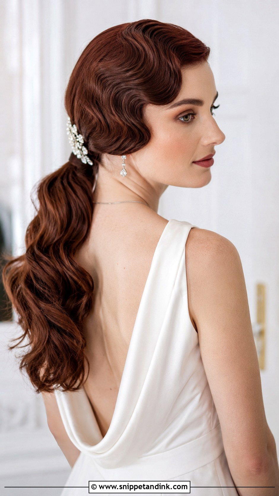 Vintage Ponytail Wedding Look - Snippet and Ink - 20 Fancy Ponytail Wedding Hairstyles