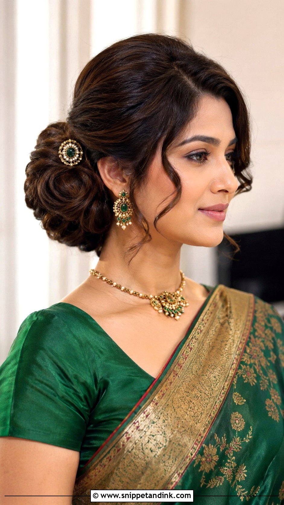 Vintage Retro Bun - Snippet and Ink - 30 Indian Wedding Hairstyles