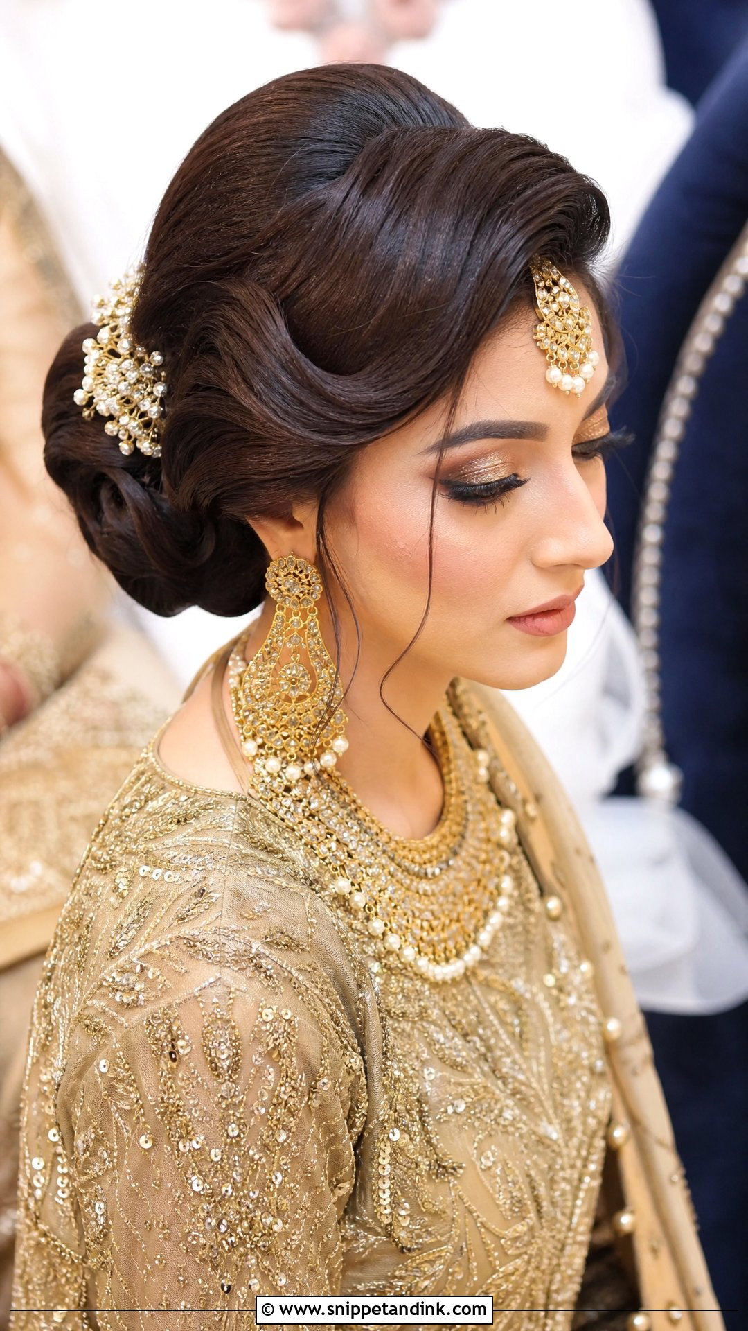 Vintage Roll Updo - Snippet and Ink - 20 Walima Bridal Hairstyle Ideas