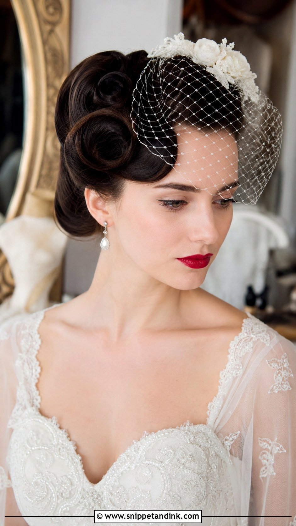 Vintage Roll Updo - Snippet and Ink - 25 Bride Hair Updo Ideas