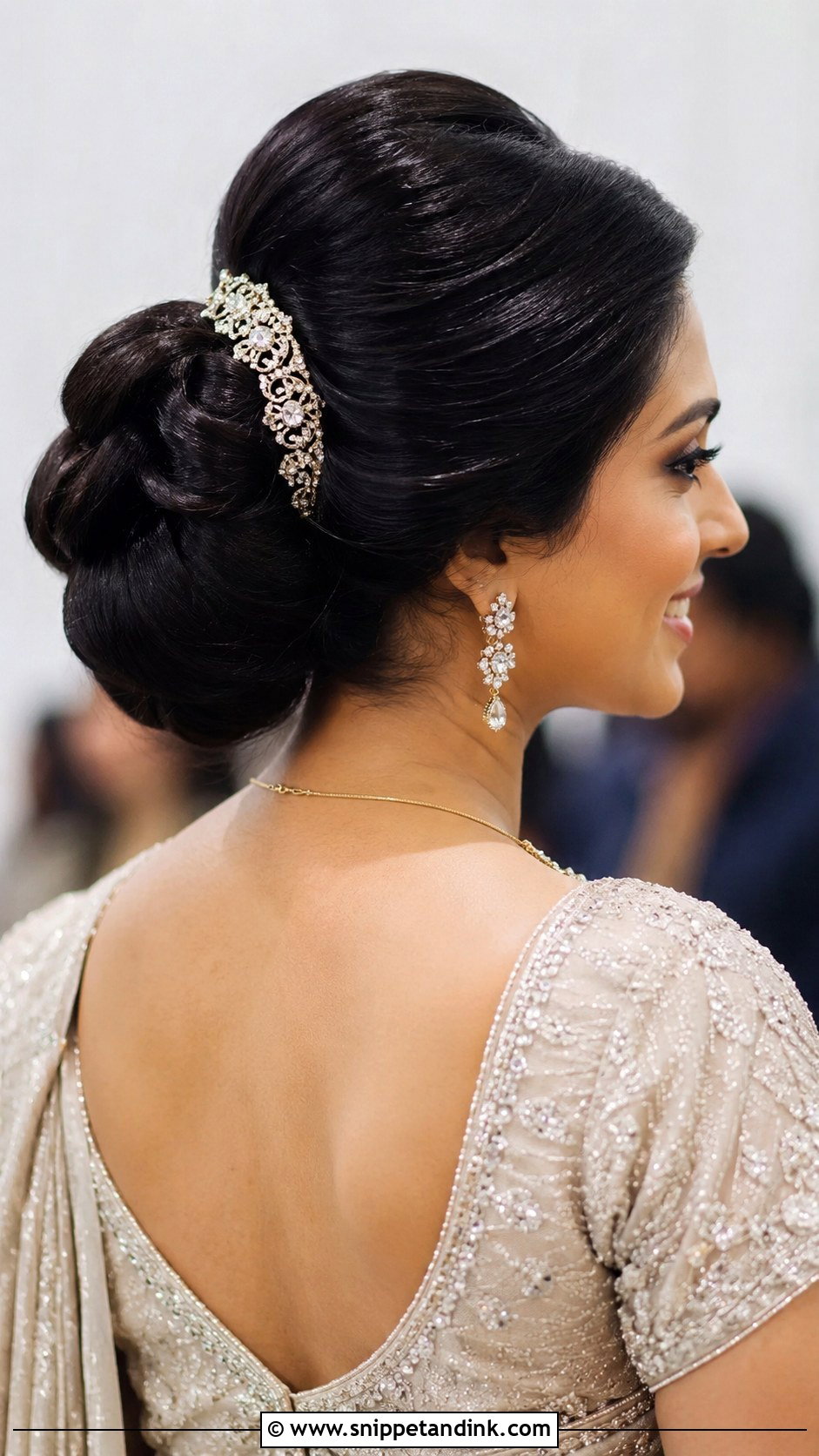 Vintage Roll Updo - Snippet and Ink - 30 Indian Hairstyle for Wedding Ideas