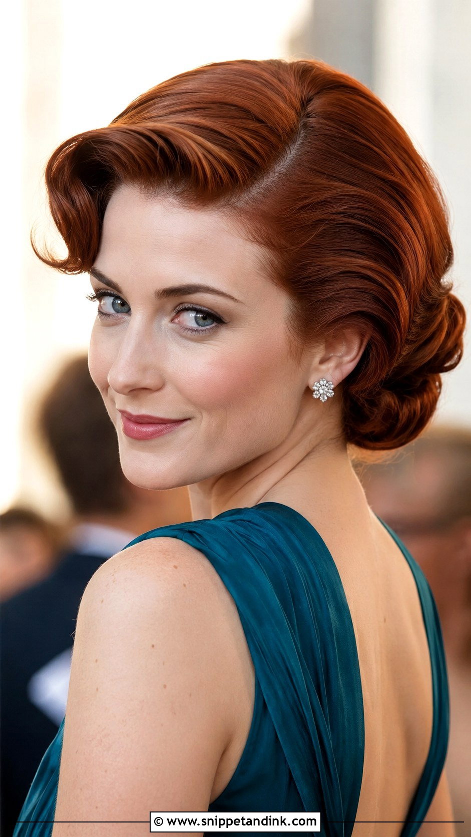Vintage Roll Updo For Short Hair - Snippet and Ink - 15 Wedding Guest Updo Short Hair Ideas